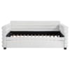Patricia Boucle Upholstered Twin Day Bed with Trundle in White Boucle Fabric by Coaster - COA-300716 - Image 3 of 0