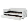 Patricia Boucle Upholstered Twin Day Bed with Trundle in White Boucle Fabric by Coaster - COA-300716 - Image 5 of 0