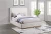 Knox Upholstered Queen Panel Bed in Soft Cream Fabric by Coaster - COA-302053Q - Image 1 of 0