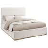 Knox Upholstered Queen Panel Bed in Soft Cream Fabric by Coaster - COA-302053Q - Image 2 of 0