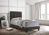 Mapes Upholstered Twin Panel Bed in Charcoal Fabric by Coaster - COA-305746T - Image 1 of 0