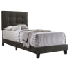 Mapes Upholstered Twin Panel Bed in Charcoal Fabric by Coaster - COA-305746T - Image 2 of 0