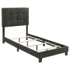 Mapes Upholstered Twin Panel Bed in Charcoal Fabric by Coaster - COA-305746T - Image 4 of 0