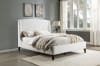 Mosby White Fabric Upholstered Platform Bed by Coaster - 306020Q - Image 1 of 0