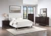 Mosby White Fabric Upholstered Platform Bed by Coaster - 306020Q - Image 2 of 0