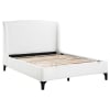 Mosby White Fabric Upholstered Platform Bed by Coaster - 306020Q - Image 3 of 0
