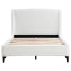 Mosby White Fabric Upholstered Platform Bed by Coaster - 306020Q - Image 4 of 0