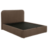 Anders Upholstered Queen Storage Lift Platform Bed in Chocolate Finish by Coaster - 306037CHQ - Image 3 of 0
