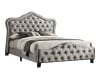 Bella Grey Velvet Fabric Upholstered Bed by Coaster - 315871Q - Image 2 of 0