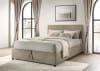 Reeves Upholstered Queen Lift-Top Storage Platform Bed in Tan Finish by Coaster - 315918TANQ - Image 1 of 0