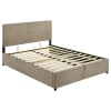 Reeves Upholstered Queen Lift-Top Storage Platform Bed in Tan Finish by Coaster - 315918TANQ - Image 4 of 0