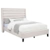 Leslie Upholstered Tufted Queen Wingback Platform Bed in Beige Finish by Coaster - 315983Q - Image 2 of 0