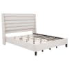 Leslie Upholstered Tufted Queen Wingback Platform Bed in Beige Finish by Coaster - 315983Q - Image 5 of 0