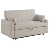 Portland Boucle Upholstered Sleeper Sofa Bed in Latte and Black by Coaster - COA-350142 - Image 1 of 0