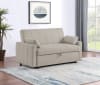 Portland Boucle Upholstered Sleeper Sofa Bed in Latte and Black by Coaster - COA-350142 - Image 2 of 0