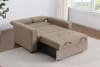 Edith Upholstered Convertible Sleeper Sofa Bed in Beige Linen and Black by Coaster - COA-360146 - Image 4 of 0