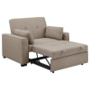 Edith Upholstered Convertible Sleeper Sofa Bed in Beige Linen and Black by Coaster - COA-360146 - Image 5 of 0