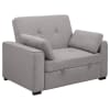Edith Upholstered Convertible Sleeper Sofa Bed in Grey Linen and Black by Coaster - COA-360147 - Image 1 of 0