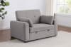 Edith Upholstered Convertible Sleeper Sofa Bed in Grey Linen and Black by Coaster - COA-360147 - Image 2 of 0