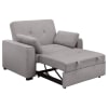 Edith Upholstered Convertible Sleeper Sofa Bed in Grey Linen and Black by Coaster - COA-360147 - Image 4 of 0