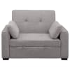 Edith Upholstered Convertible Sleeper Sofa Bed in Grey Linen and Black by Coaster - COA-360147 - Image 5 of 0
