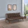 Jenson Upholstered Tufted Convertible Sofa Bed in Dark Coffee by Coaster - COA-360237 - Image 2 of 0