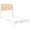 Amherst Twin Bed w/Woven Rattan Headboard in White Powder Coated Finish by Coaster - COA-360301T - Image 2 of 0
