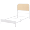 Amherst Twin Bed w/Woven Rattan Headboard in White Powder Coated Finish by Coaster - COA-360301T - Image 4 of 0