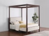 Zimmerlee Upholstered Queen Canopy Bed in Rust Brown Finish by Coaster - COA-360331Q - Image 1 of 0