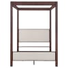 Zimmerlee Upholstered Queen Canopy Bed in Rust Brown Finish by Coaster - COA-360331Q - Image 3 of 0