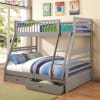Ashton Storage Twin Full Bunk Bed in Grey Finish by Coaster - 460182 - Image 2 of 0
