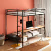 Bettoni Full/Twin Workstation Bunk Bed in Matte Black Finish by Coaster - 460209BLK - Image 1 of 0