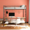 Bettoni Full/Twin Workstation Bunk Bed in Matte Black Finish by Coaster - 460209BLK - Image 2 of 0