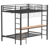 Bettoni Full/Twin Workstation Bunk Bed in Matte Black Finish by Coaster - 460209BLK - Image 3 of 0
