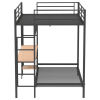 Bettoni Full/Twin Workstation Bunk Bed in Matte Black Finish by Coaster - 460209BLK - Image 4 of 0