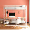 Bettoni Full/Twin Workstation Bunk Bed in Matte White Finish by Coaster - 460209WHT - Image 2 of 0