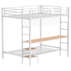 Bettoni Full/Twin Workstation Bunk Bed in Matte White Finish by Coaster - 460209WHT - Image 3 of 0