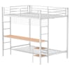 Bettoni Full/Twin Workstation Bunk Bed in Matte White Finish by Coaster - 460209WHT - Image 4 of 0