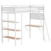 Campus Twin Workstation Loft Bed with Desk in Matte White Finish by Coaster - 460332WHT - Image 3 of 0