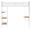 Campus Twin Workstation Loft Bed with Desk in Matte White Finish by Coaster - 460332WHT - Image 4 of 0
