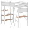 Campus Twin Workstation Loft Bed with Desk in Matte White Finish by Coaster - 460332WHT - Image 5 of 0