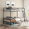 Carson Twin/Twin Bunk Bed with Angled Ladder in Glossy Black Finish by Coaster - 460334BLK - Image 1 of 0