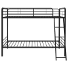 Carson Twin/Twin Bunk Bed with Angled Ladder in Glossy Black Finish by Coaster - 460334BLK - Image 4 of 0