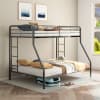 Carson Twin/Full Bunk Bed with Dual Ladders in Glossy Black Finish by Coaster - 460340BLK - Image 1 of 0