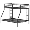 Carson Twin/Full Bunk Bed with Dual Ladders in Glossy Black Finish by Coaster - 460340BLK - Image 5 of 0