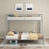 Carson Twin/Full Bunk Bed with Dual Ladders in Glossy Silver Finish by Coaster - 460340SVR - Image 2 of 0