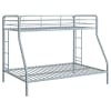 Carson Twin/Full Bunk Bed with Dual Ladders in Glossy Silver Finish by Coaster - 460340SVR - Image 3 of 0