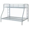 Carson Twin/Full Bunk Bed with Dual Ladders in Glossy Silver Finish by Coaster - 460340SVR - Image 5 of 0