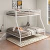 Alevera Twin/Full Bunk Bed with Ladder in Matte White Finish by Coaster - 460365WHT - Image 1 of 0