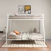 Alevera Twin/Full Bunk Bed with Ladder in Matte White Finish by Coaster - 460365WHT - Image 2 of 0